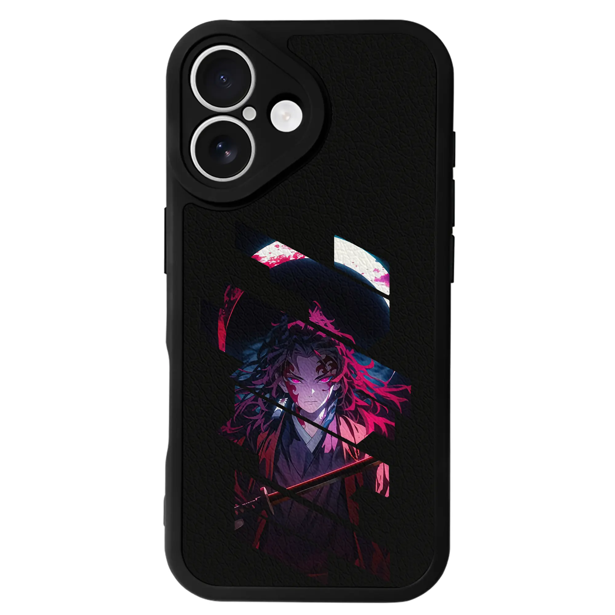 鬼滅の刃 グッズ,継国 縁壱 - IPhone 16シリーズ対応 ・ シリコンスマホケース ・ レザー調 ・ 高精度フィット ・ 耐衝撃 ・ ワイヤレス充電対応 ・ 精密カット